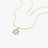 14k Star of David Round Diamond Necklace Ferkos Fine Jewelry