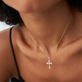 14k Diamond Cross Charm 0.45 ctw Ferkos Fine Jewelry