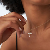 14k Diamond Cross Charm 0.45 ctw Ferkos Fine Jewelry