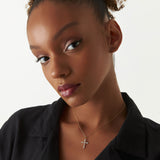 14k Diamond Cross Charm 0.45 ctw Ferkos Fine Jewelry