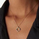 14k Diamond and Emerald Clover Necklace  Ferkos Fine Jewelry