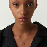 14k All Diamond Clover Circle Necklace Ferkos Fine Jewelry