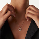 14k Turquoise and Diamond Clover Pendant Necklace Ferkos Fine Jewelry