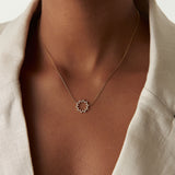 14k Diamond Sun Circle Necklace Ferkos Fine Jewelry