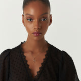 14k Layering Diamond Compass Charm Necklace Ferkos Fine Jewelry