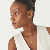 14K Gold Script Font Diamond Initial Layered 3D Necklace Ferkos Fine Jewelry