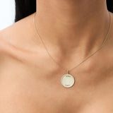 14k Personalized Diamond Medallion Necklace  Ferkos Fine Jewelry