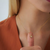 14k Single Diamond Clover Necklace Ferkos Fine Jewelry