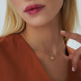 14k Single Diamond Clover Necklace Ferkos Fine Jewelry