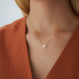 14K Diamond Puffed Heart Love Necklace Ferkos Fine Jewelry