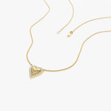 14K Diamond Puffed Heart Love Necklace Ferkos Fine Jewelry