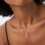 14k Marquise Shape Dangle Diamond Necklace Ferkos Fine Jewelry