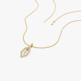 14k Marquise Shape Dangle Diamond Necklace Ferkos Fine Jewelry