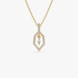 14k Marquise Shape Dangle Diamond Necklace 14K Gold Ferkos Fine Jewelry