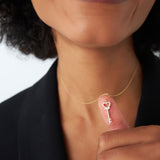 14k Diamond Heart-Key Pendant Necklace Ferkos Fine Jewelry