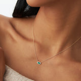 14k Marquise Emerald with Halo Diamond Setting Ferkos Fine Jewelry