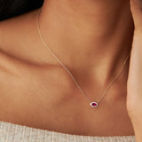 14k Marquise Ruby with Halo Diamond Setting Ferkos Fine Jewelry