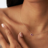 14k Marquise Ruby with Halo Diamond Setting Ferkos Fine Jewelry