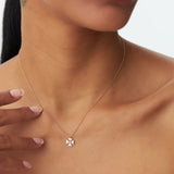 14K Gold Diamond Clover Necklace Ferkos Fine Jewelry