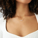 14k V Prong Chevron Diamond Necklace Ferkos Fine Jewelry