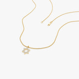 14K Gold Star of David Diamond Necklace Ferkos Fine Jewelry