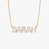 14K Dainty Layering Diamond Name Necklace 14k Rose Gold Ferkos Fine Jewelry