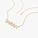 14K Dainty Layering Diamond Name Necklace Ferkos Fine Jewelry