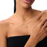 14K Asscher Cut Bezel Set Citrine Necklace Ferkos Fine Jewelry