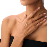 14K Asscher Cut Bezel Set Garnet Necklace Ferkos Fine Jewelry