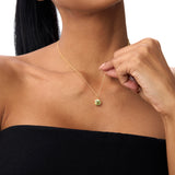 14K Asscher Cut Bezel Set Peridot Necklace Ferkos Fine Jewelry