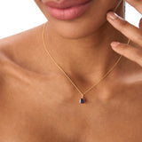 14K Cushion Cut Amethyst Solitaire Necklace Ferkos Fine Jewelry