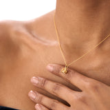 14K Cushion Cut Citrine Solitaire Necklace Ferkos Fine Jewelry