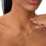 14K Cushion Cut Citrine Solitaire Necklace Ferkos Fine Jewelry