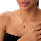 14K Cushion Cut Peridot Solitaire Necklace Ferkos Fine Jewelry