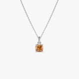 14K Cushion Cut Citrine Solitaire Necklace Ferkos Fine Jewelry