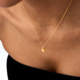 14k Pear Shape Citrine Solitaire Necklace Ferkos Fine Jewelry
