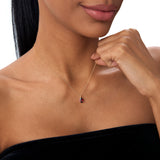 14k Pear Shape Garnet Solitaire Necklace Ferkos Fine Jewelry