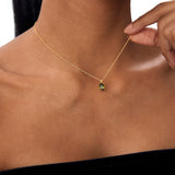 14k Pear Shape Peridot Solitaire Necklace Ferkos Fine Jewelry