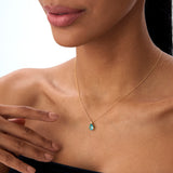 14k Pear Shape London Blue Topaz Solitaire Necklace Ferkos Fine Jewelry