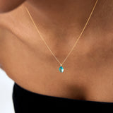 14k Pear Shape London Blue Topaz Solitaire Necklace Ferkos Fine Jewelry