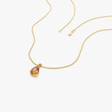 14k Pear Shape Citrine Solitaire Necklace Ferkos Fine Jewelry