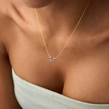 14K Gold Amethyst Butterfly Necklace Ferkos Fine Jewelry