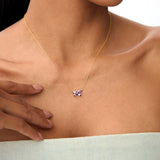 14K Gold Amethyst Butterfly Necklace Ferkos Fine Jewelry