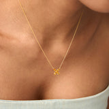 14K Gold Citrine Butterfly Necklace Ferkos Fine Jewelry