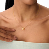 14K Gold Citrine Butterfly Necklace Ferkos Fine Jewelry