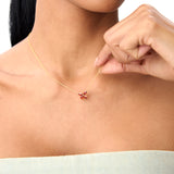 14K Gold Garnet Butterfly Necklace Ferkos Fine Jewelry