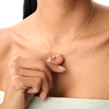 14K Gold Garnet Butterfly Necklace Ferkos Fine Jewelry