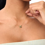 14K Gold Peridot Butterfly Necklace Ferkos Fine Jewelry