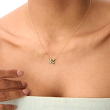14K Gold Peridot Butterfly Necklace Ferkos Fine Jewelry