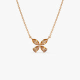 14K Gold Citrine Butterfly Necklace Ferkos Fine Jewelry